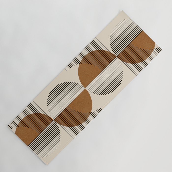 Abstraction_SUNSHINE_BALANCE_YINYANG_LINE_POP_ART_0630A Yoga Mat Gallery Image 1