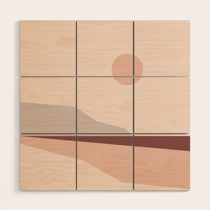 Abstract Landscape 02 Wood Wall Art Gallery Image 1