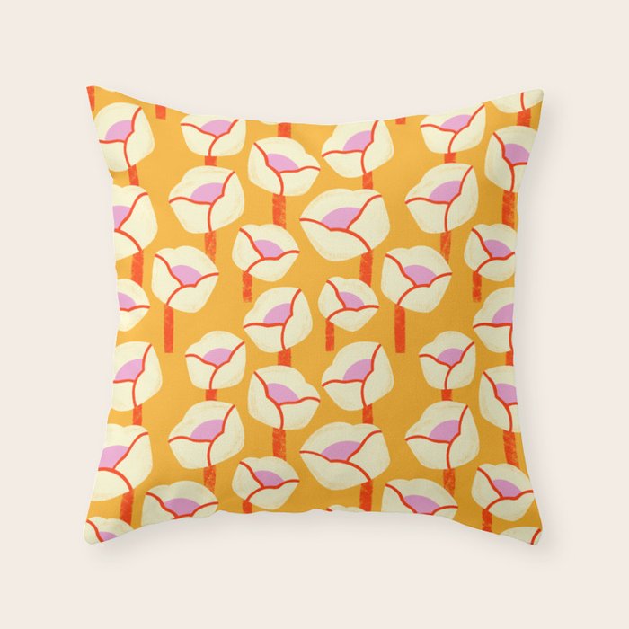Chunky Blooms Pattern Throw Pillow Gallery Image 6