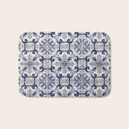 Portuguese tiles pattern blue Bath Mat Gallery Image 1