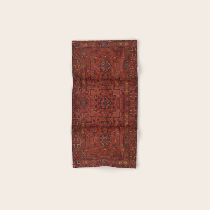 Traditional Vintage Moroccan Rug Design E13 Bath Towel Gallery Image 1