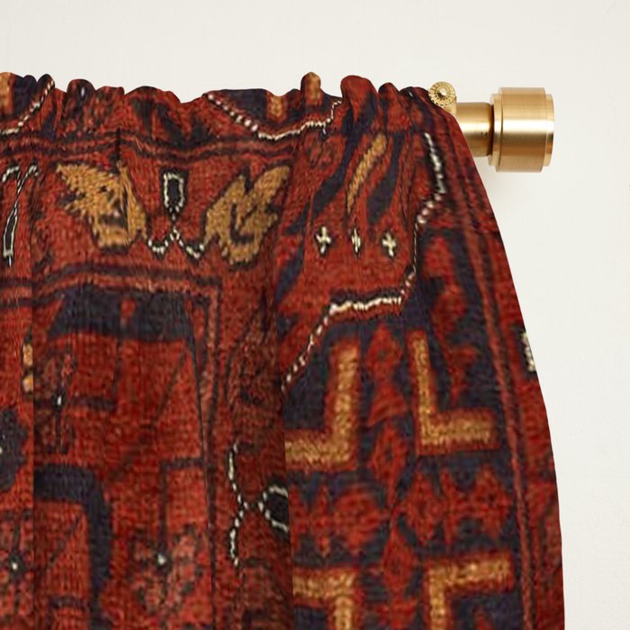 Traditional Vintage Moroccan Rug Design E13 Window Curtain Gallery Image 2