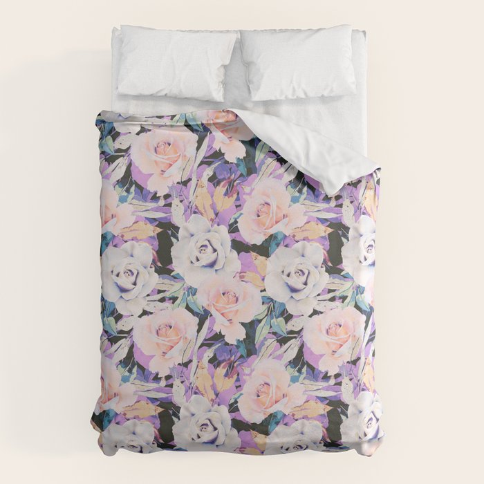 Modern Dark Vibrant Flowery D Duvet Cover Gallery Image 6