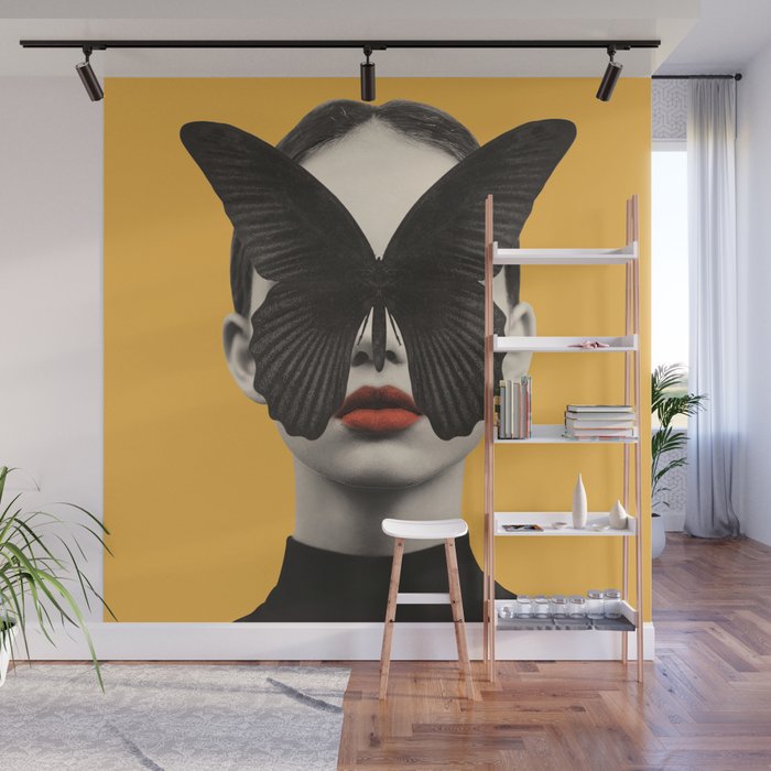 BLACK BUTTERFLY 2 Wall Mural Gallery Image 1