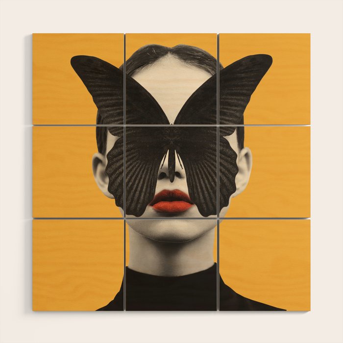 BLACK BUTTERFLY 2 Wood Wall Art Gallery Image 1