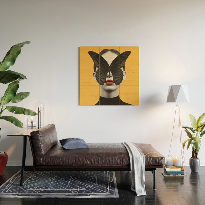 BLACK BUTTERFLY 2 Wood Wall Art Gallery Image 2
