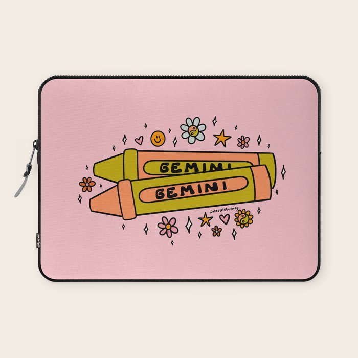 Gemini Crayon Laptop Sleeve Gallery Image 1