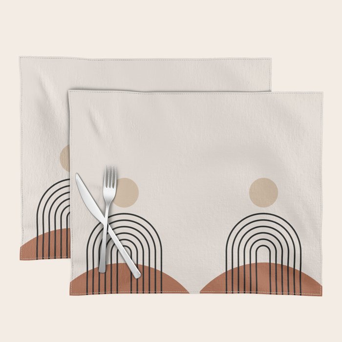 Abstraction_SUN_LINE_BOHEMIAN_LANDSCAPE_POP_ART_1129B Placemat Gallery Image 1