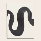 Minimalist Abstract Art Smoke Genie In The Lamp Mythical Magical Ink Art Black & White Notebook Gallery Image 4