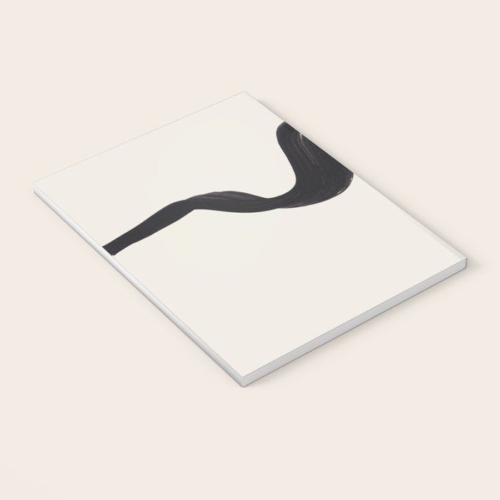 Minimalist Abstract Art Smoke Genie In The Lamp Mythical Magical Ink Art Black & White Notebook Gallery Image 3