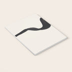 Minimalist Abstract Art Smoke Genie In The Lamp Mythical Magical Ink Art Black & White Notebook Gallery Image 3