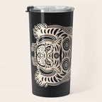 King Of The Jungle 04: Black & White Tiger Edition Travel Mug Gallery Image 3