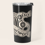 King Of The Jungle 04: Black & White Tiger Edition Travel Mug Gallery Image 2
