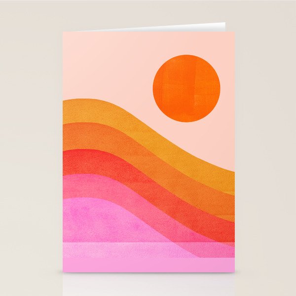 Abstraction_SUNSET_OCEAN_COLOR_POP_ART_Minimalism_009D Stationery Card Gallery Image 2
