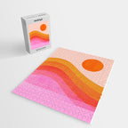 Abstraction_SUNSET_OCEAN_COLOR_POP_ART_Minimalism_009D Jigsaw Puzzle Gallery Image 2