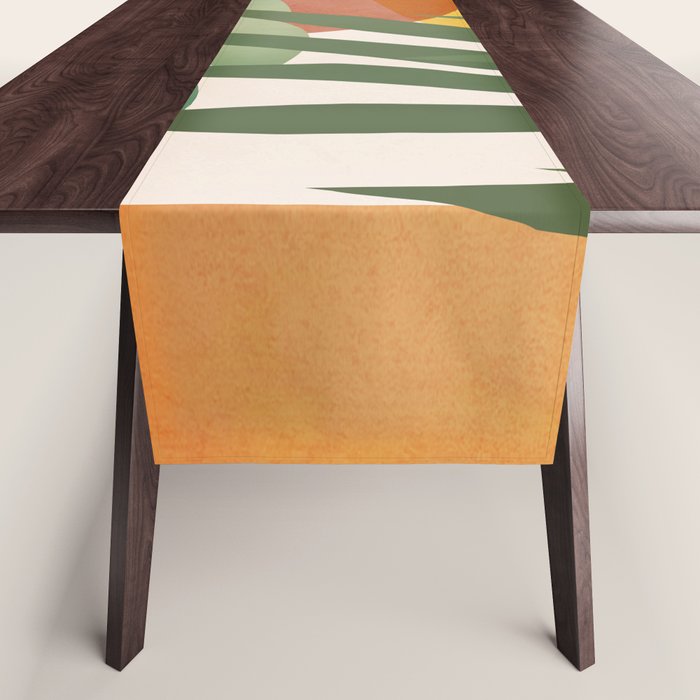 Tropical Garden Leaves 04 Table Runner Gallery Image 1
