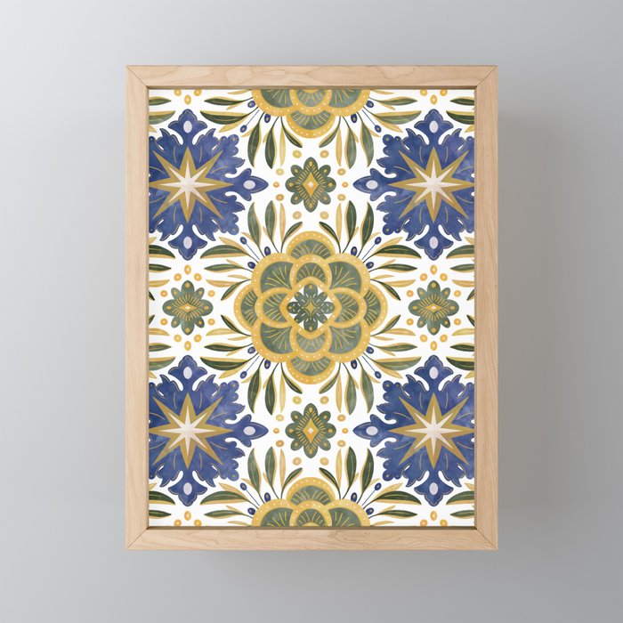 Tile floral nature Modern BY Mini Art Print Gallery Image 1
