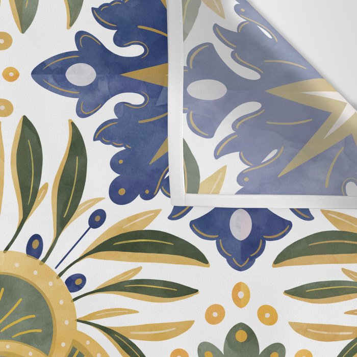 Tile floral nature Modern BY Wall Tapestry Gallery Image 3