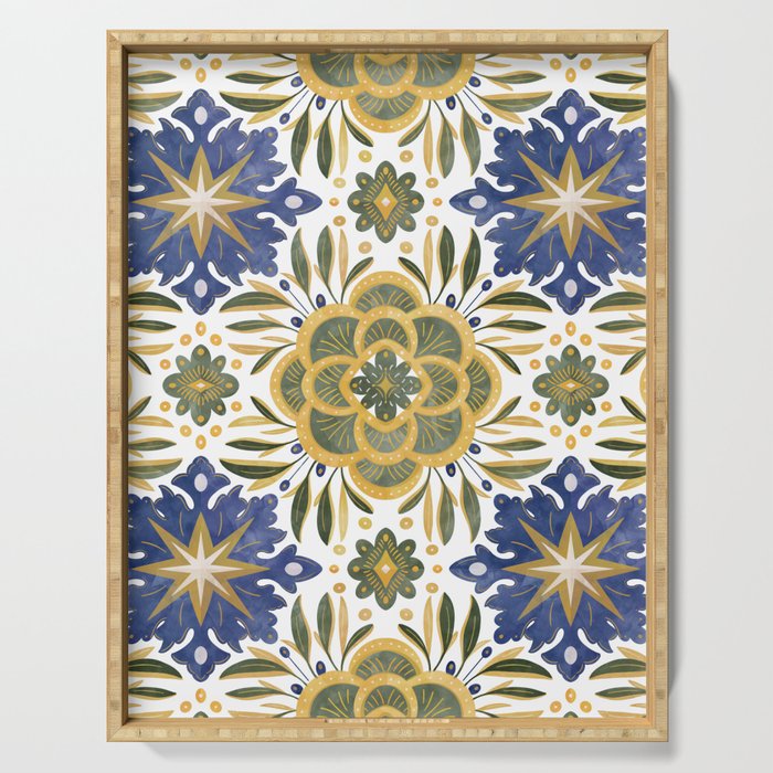 Tile floral nature Modern BY Serving Tray Gallery Image 1