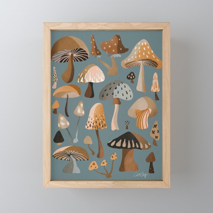 Mushroom Collection â Neutral Palette Mini Art Print Gallery Image 1