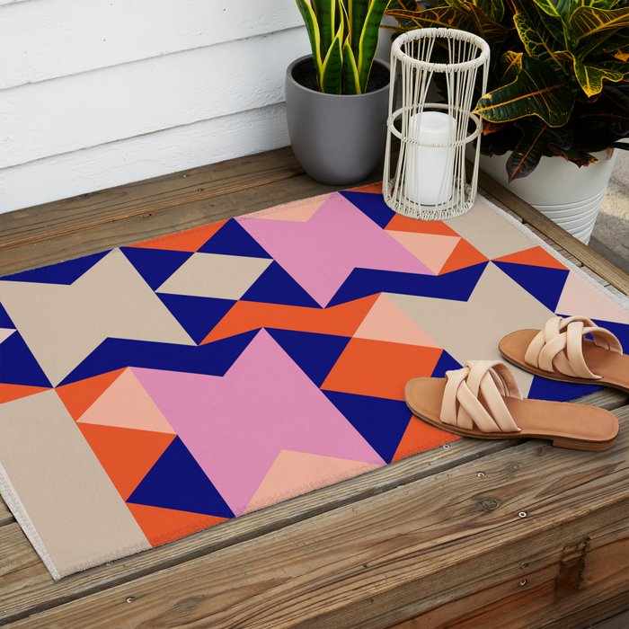 Geometric Shapes 217 Outdoor Rug Gallery Image 2