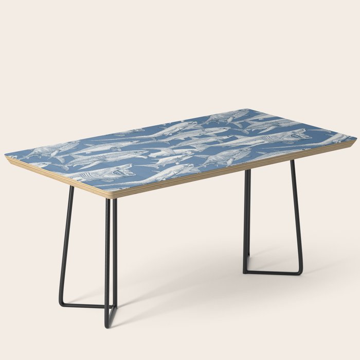 just sharks cobalt denim Coffee Table Gallery Image 1