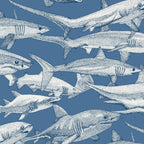 just sharks cobalt denim Coffee Mug Gallery Image 2