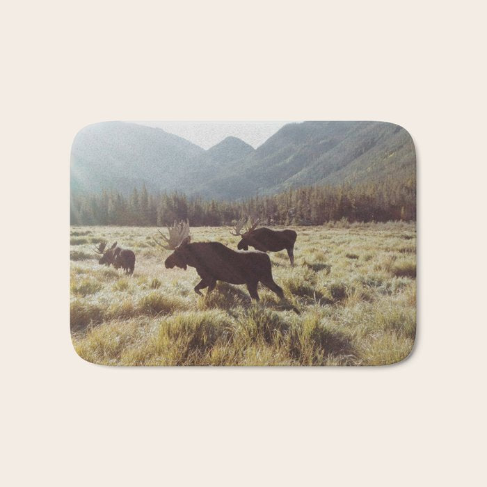 Three Meadow Moose Bath Mat Gallery Image 1
