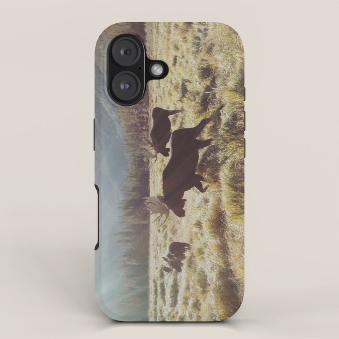 Three Meadow Moose iPhone Case Gallery Image 1