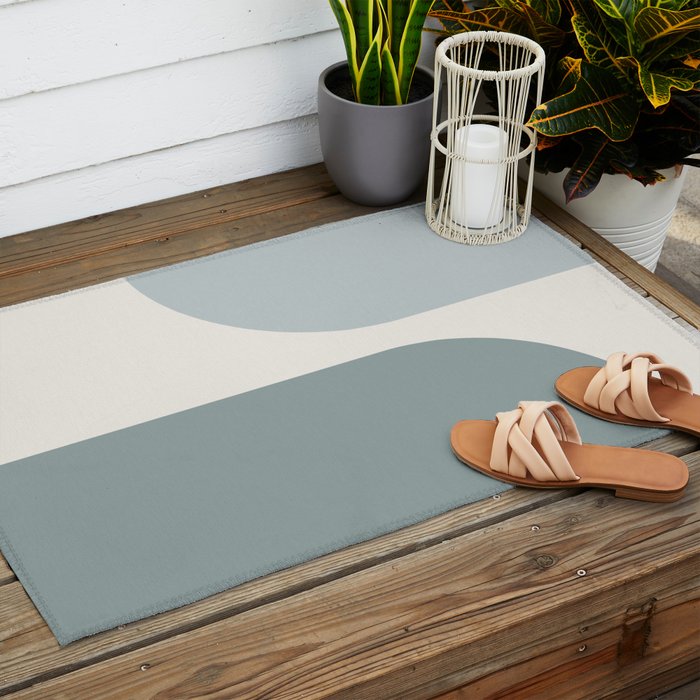 Modern Minimal Arch Abstract XII Outdoor Rug Gallery Image 2
