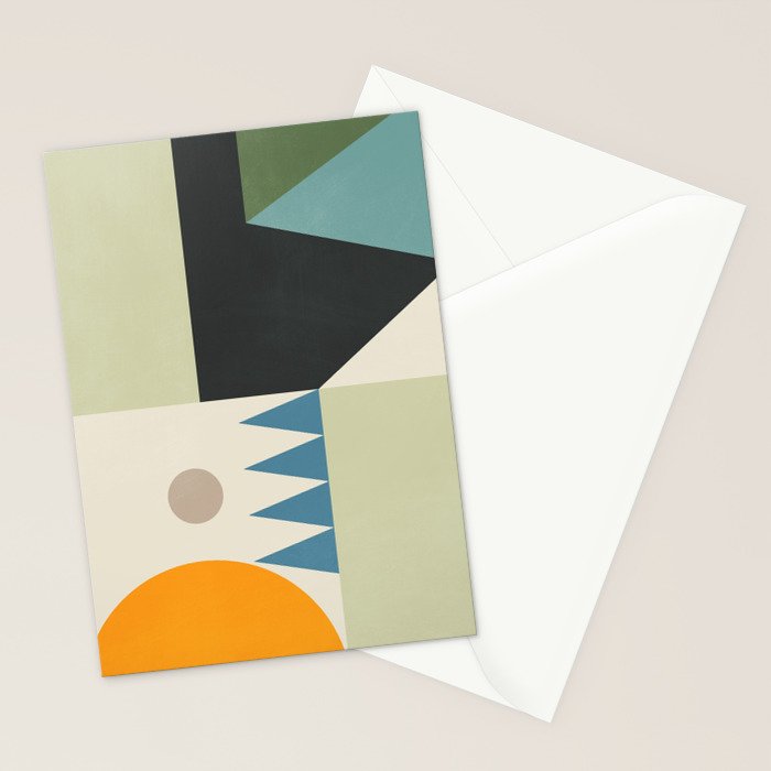 Abstract Geometric Shapes 26 Stationery Card Gallery Image 2