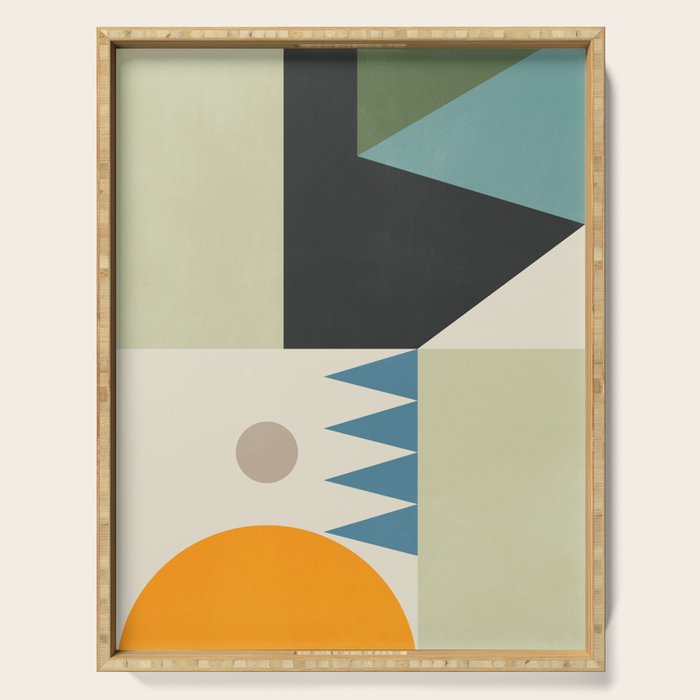 Abstract Geometric Shapes 26 Serving Tray Gallery Image 1