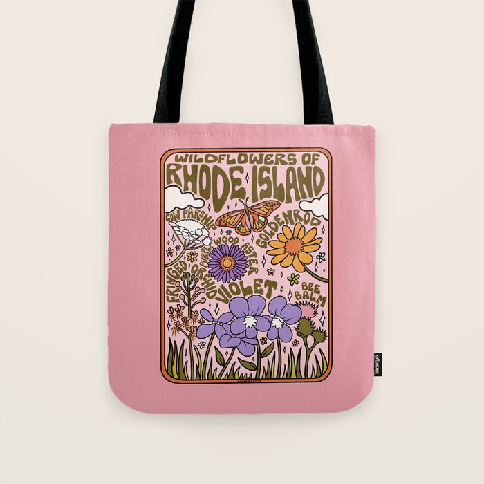 Rhode Island Wildflowers Tote Bag Gallery Image 1