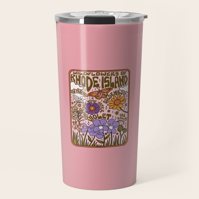 Rhode Island Wildflowers Travel Mug Gallery Image 1