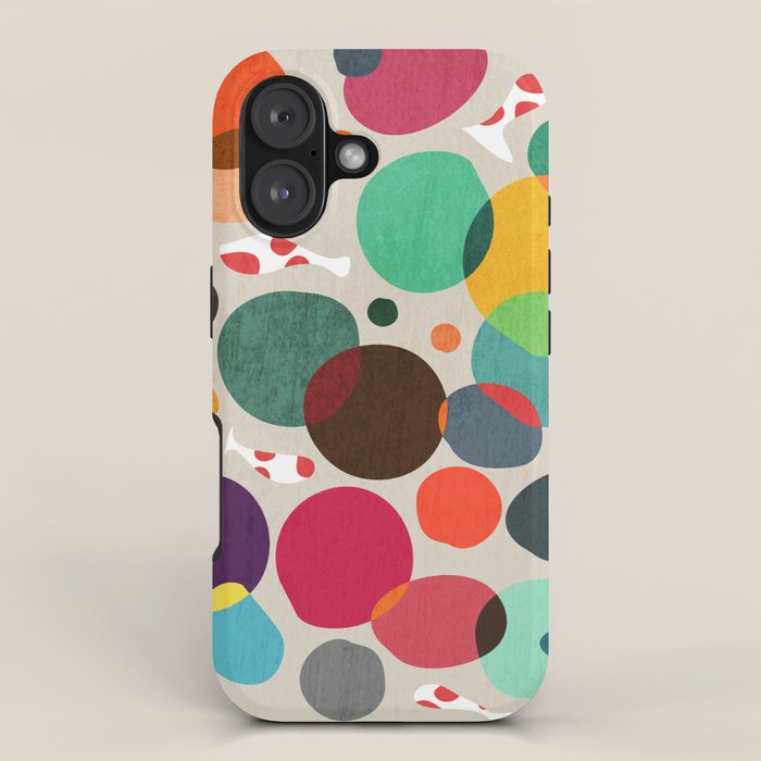 Lotus in koi pond iPhone Case Gallery Image 1