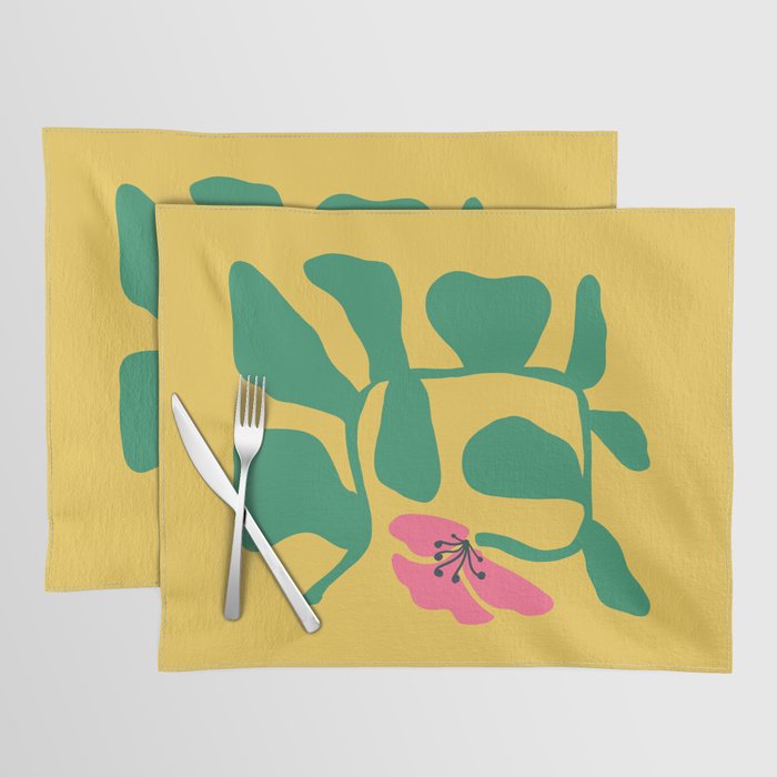 Midcentury Hibiscus 2 Placemat Gallery Image 1