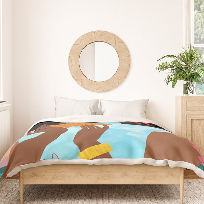 Chrysanthemums in November Duvet Cover Gallery Image 3