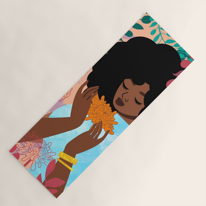 Chrysanthemums in November Yoga Mat Gallery Image 1