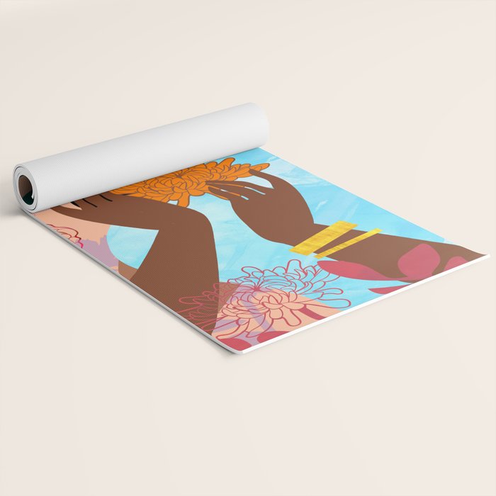 Chrysanthemums in November Yoga Mat Gallery Image 2