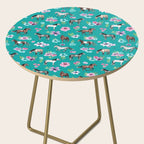 Horses and Flowers, Turquoise, Horse Decor, Horse Art, Western Decor Side Table Gallery Image 2