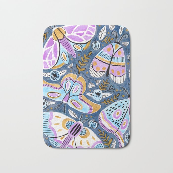Moths & Butterflies Bath Mat Gallery Image 1