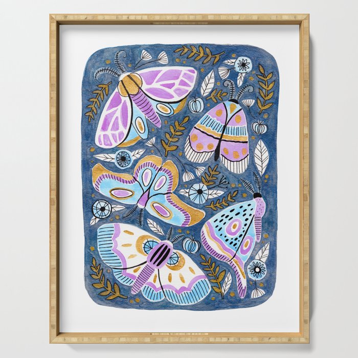 Moths & Butterflies Serving Tray Gallery Image 1