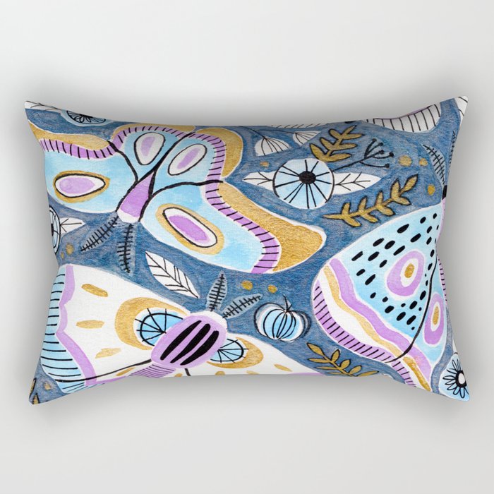 Moths & Butterflies Rectangular Pillow Gallery Image 2