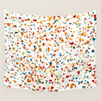 Tan Terrazzo | Eclectic Quirky Confetti Painting | Celebration Colorful Boho Happy Party Graphic  Wall Tapestry Gallery Image 4