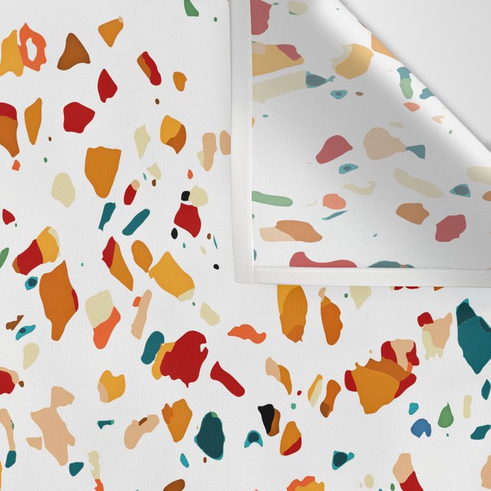 Tan Terrazzo | Eclectic Quirky Confetti Painting | Celebration Colorful Boho Happy Party Graphic  Wall Tapestry Gallery Image 3