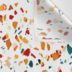 Tan Terrazzo | Eclectic Quirky Confetti Painting | Celebration Colorful Boho Happy Party Graphic  Wall Tapestry Gallery Image 3