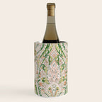 Green Pink Leaf Flower Paisley Wine Chiller Gallery Image 2