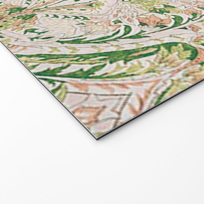 Green Pink Leaf Flower Paisley Welcome Mat Gallery Image 2