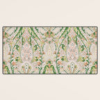 Green Pink Leaf Flower Paisley Desk Mat Gallery Image 3