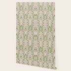 Green Pink Leaf Flower Paisley Wallpaper Gallery Image 2